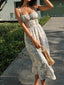 Women's Summer Corset Midi Dress