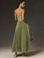 Women's Pleated Sculpted Maxi Dress