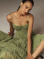 Women's Pleated Sculpted Maxi Dress