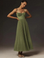 Women's Pleated Sculpted Maxi Dress