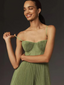 Women's Pleated Sculpted Maxi Dress