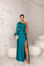 Women's Elegant One-Shoulder Long Sleeve Maxi Dress