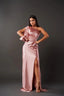 Women's Elegant One-Shoulder Long Sleeve Maxi Dress
