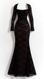 Women's Elegant Long Lace Wedding Guest Maxi Dress