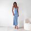 Women's Sleek Slip Delicate Strap Detail Maxi Dress