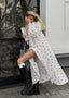 Women's Hearts Embroidered Shirt Dress