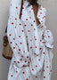 Women's Hearts Embroidered Shirt Dress