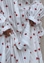 Women's Hearts Embroidered Shirt Dress
