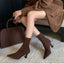 Women's Pointed Sculpted Heel Ankle Boots