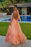 Women's Printed Halter Neck Maxi Dress
