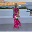 Women's Flowy Pink Floral Maxi Dress