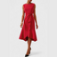 Women's Draped Asymmetric Midi Dress