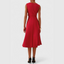 Women's Draped Asymmetric Midi Dress