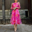 Women's Elegant Formal Floral Midi Dress