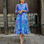 Women's Elegant Formal Floral Midi Dress