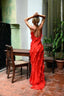 Women's Ruffle Evening Gown Maxi Dress