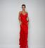 Women's Ruffle Evening Gown Maxi Dress