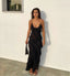 Women's Ruffle Evening Gown Maxi Dress