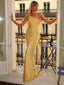 Women's Shiny Golden Maxi Dress