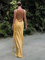 Women's Shiny Golden Maxi Dress