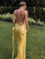 Women's Shiny Golden Maxi Dress