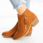Women's Side Zip Low Heel Suede Ankle Boots