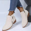 Women's Side Zip Low Heel Suede Ankle Boots