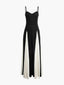 Women's Elegant Black-And-White Maxi Dress