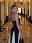 Women's Elegant Black-And-White Maxi Dress