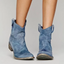 Women's Stacked Heel Western Suede Ankle Boots