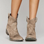 Women's Stacked Heel Western Suede Ankle Boots