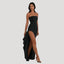 Women's High Slit Strapless Maxi Dress
