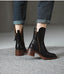 Women's Stylish Rounded Toe Block Heel Ankle Boots