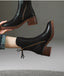 Women's Stylish Rounded Toe Block Heel Ankle Boots