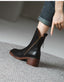 Women's Stylish Rounded Toe Block Heel Ankle Boots