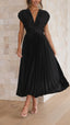 Women's Elegant Pleated Maxi Dress