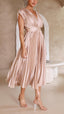 Women's Elegant Pleated Maxi Dress