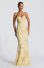 Women's Elegant Floral Jacquard Corset Maxi Dress