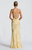 Women's Elegant Floral Jacquard Corset Maxi Dress