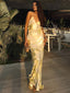 Women's Yellow Gold Summer Maxi Dress