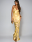 Women's Yellow Gold Summer Maxi Dress