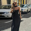 Women's Classic Polka Dot V-Neck Maxi Dress