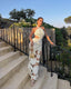 Women's Boho White Crochet Cut Out Summer Party Maxi Dress