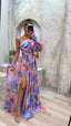 Women's Elegant Flowy Shoulder Summer Dress