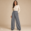 Women's Asymmetric Wrap-Front Wide-Leg Relaxed Fit Trousers