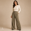 Women's Asymmetric Wrap-Front Wide-Leg Relaxed Fit Trousers