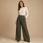 Women's Asymmetric Wrap-Front Wide-Leg Relaxed Fit Trousers