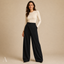 Women's Asymmetric Wrap-Front Wide-Leg Relaxed Fit Trousers