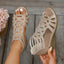 Women's Beaded Cutout Gladiator Wedge Sandals