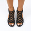 Women's Beaded Cutout Gladiator Wedge Sandals